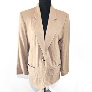 Vintage Wool Blazer, Long, Size 12